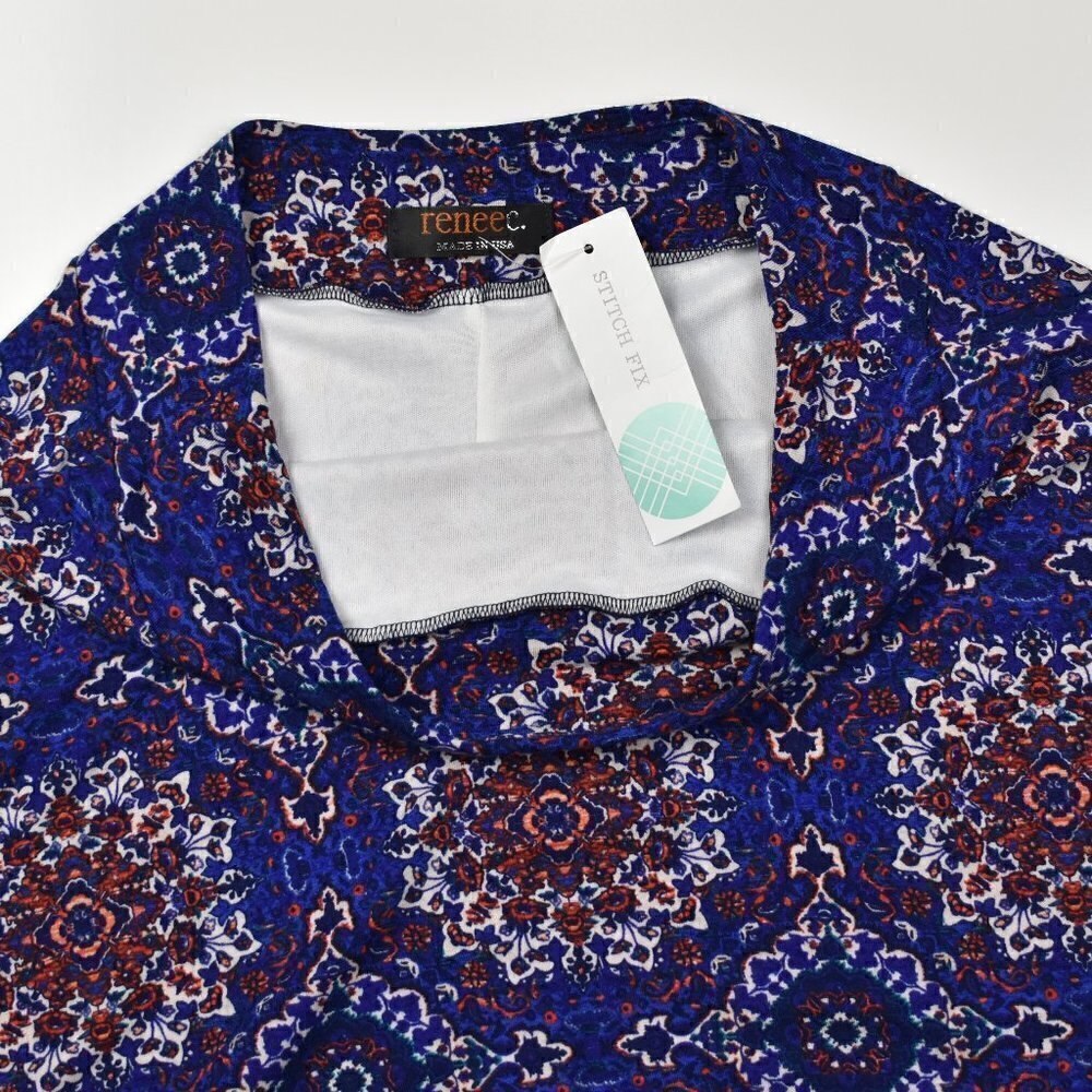 Stitch Fix Renee C Jessica Printed Flare Skirt NEW Petite S - Picture 4 of 4